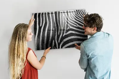 Magnetic wall board Zebra pattern