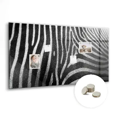 Zebra pattern magnetic wall board