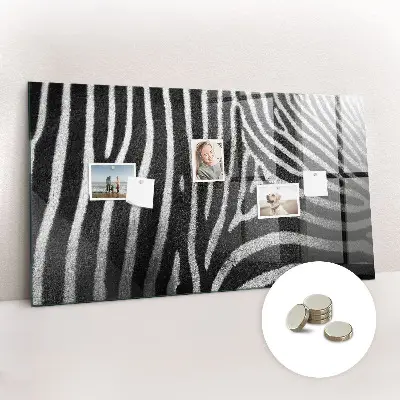 Zebra pattern magnetic wall board