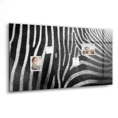 Zebra pattern magnetic wall board