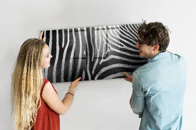 Magnetic wall board Zebra pattern