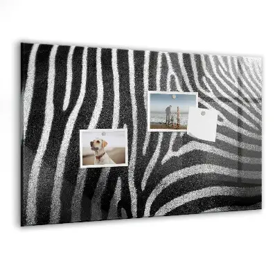Magnetic wall board Zebra pattern