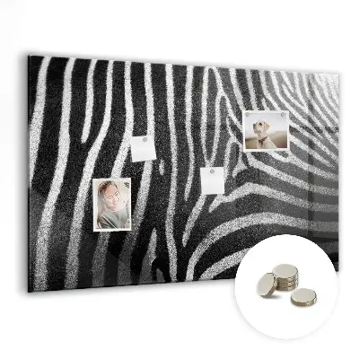 Zebra pattern magnetic wall board