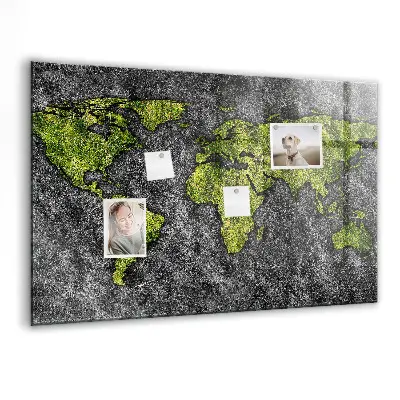Magnetic World Map Wall Board