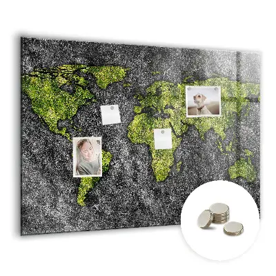 Magnetic World Map Wall Board