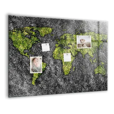 Magnetic World Map Wall Board