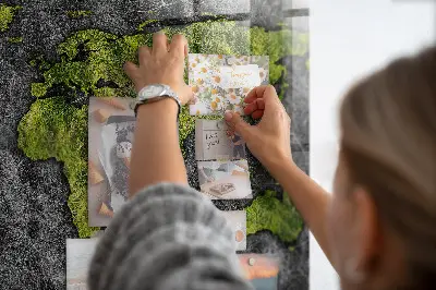Magnetic World Map Wall Board