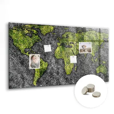 Magnetic World Map Wall Board