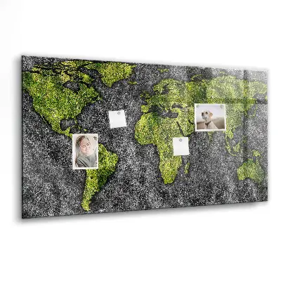 Magnetic World Map Wall Board