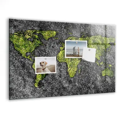 Magnetic World Map Wall Board