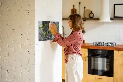 Magnetic World Map Wall Board
