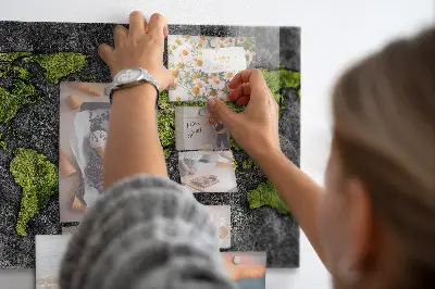 Magnetic World Map Wall Board