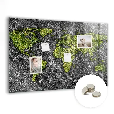 Magnetic World Map Wall Board