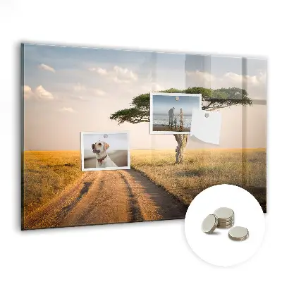 African landscape magnetic board