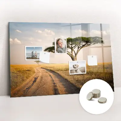 African landscape magnetic board