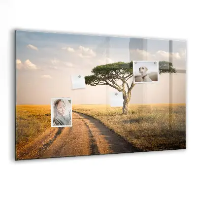 African landscape magnetic board