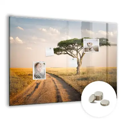 African landscape magnetic board