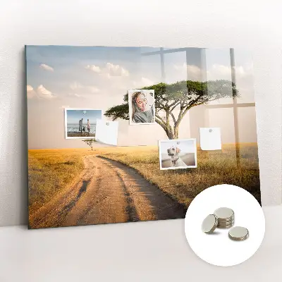 African landscape magnetic board
