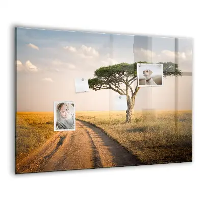 African landscape magnetic board