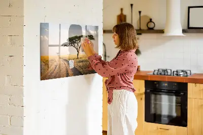 African landscape magnetic board
