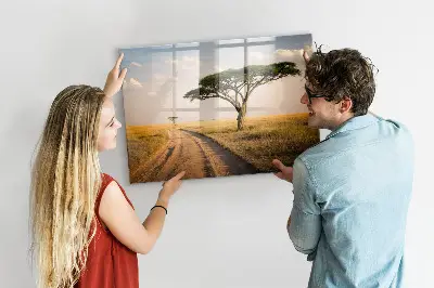 African landscape magnetic board