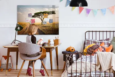African landscape magnetic board