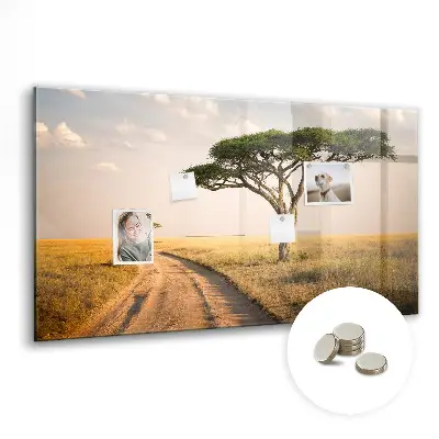 African landscape magnetic board