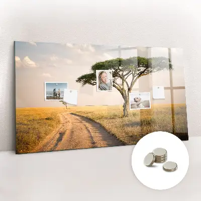 African landscape magnetic board