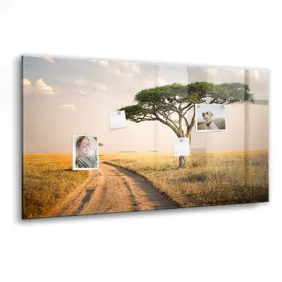 African landscape magnetic board