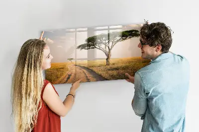 African landscape magnetic board