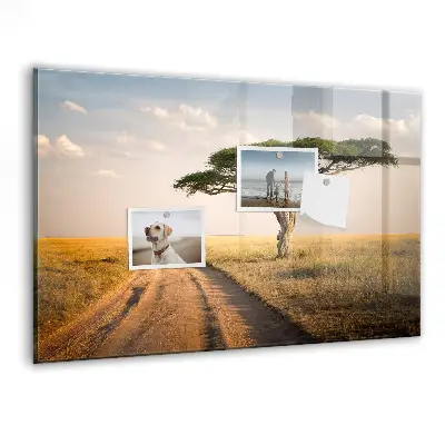 African landscape magnetic board