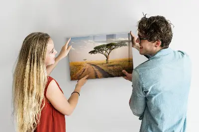 African landscape magnetic board