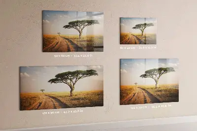 African landscape magnetic board