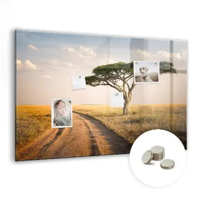 African landscape magnetic board