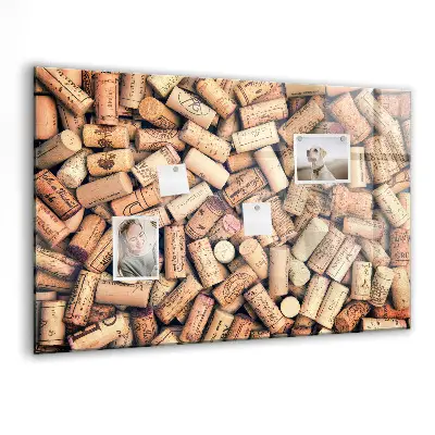 Wine cork magnetic board