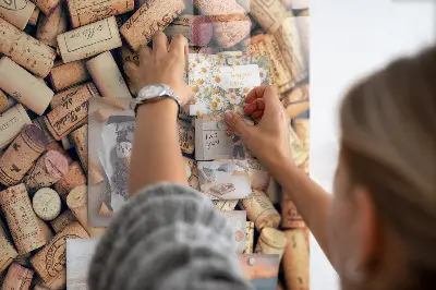 Wine cork magnetic board