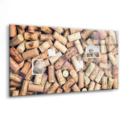 Wine cork magnetic board