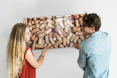 Wine cork magnetic board