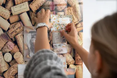 Wine cork magnetic board