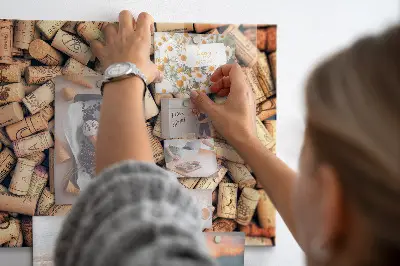 Wine cork magnetic board
