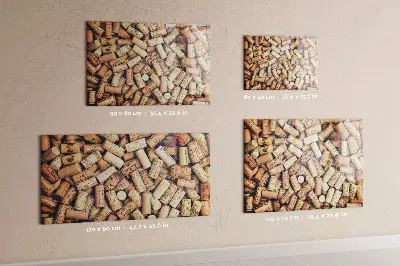 Wine cork magnetic board