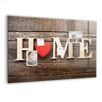 Magnetic Glass Dry Erase Board with House Inscription