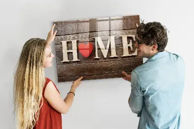 Magnetic Glass Dry Erase Board with House Inscription