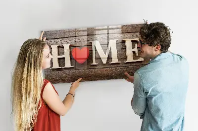 Magnetic Glass Dry Erase Board with House Inscription