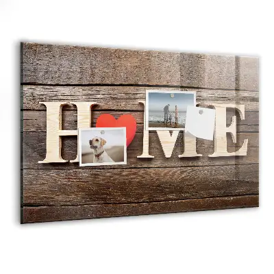 Magnetic Glass Dry Erase Board with House Inscription
