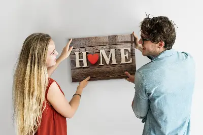 Magnetic Glass Dry Erase Board with House Inscription