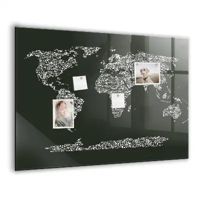 Magnetic wall board Names of the continents
