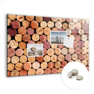 Magnetic glass dry erase board Wine Cork Collection