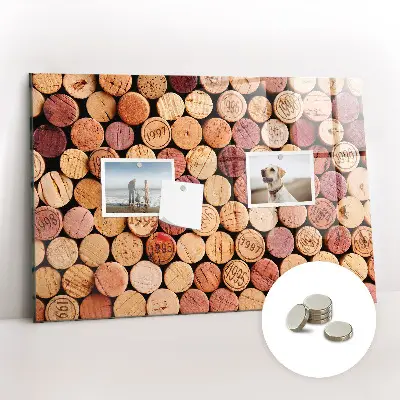 Magnetic glass dry erase board Wine Cork Collection