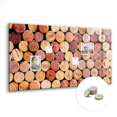 Magnetic glass dry erase board Wine Cork Collection
